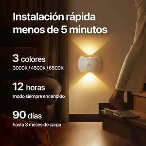 Pack de 2 Lámparas para Interiores Luz Led Recargable USB-C con Sensor de Movimiento TIenda Clik