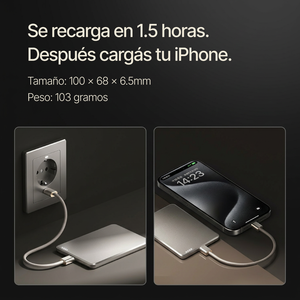 Batería Portátil Inalámbrica Ultra Delgada Para iPhone Tienda Clik